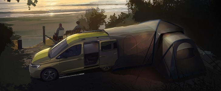 The Volkswagen Mini-Camper is the successor of the Caddy Beach