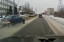 Volkswagen Passat Driver Makes a Real Mess on Russian Street