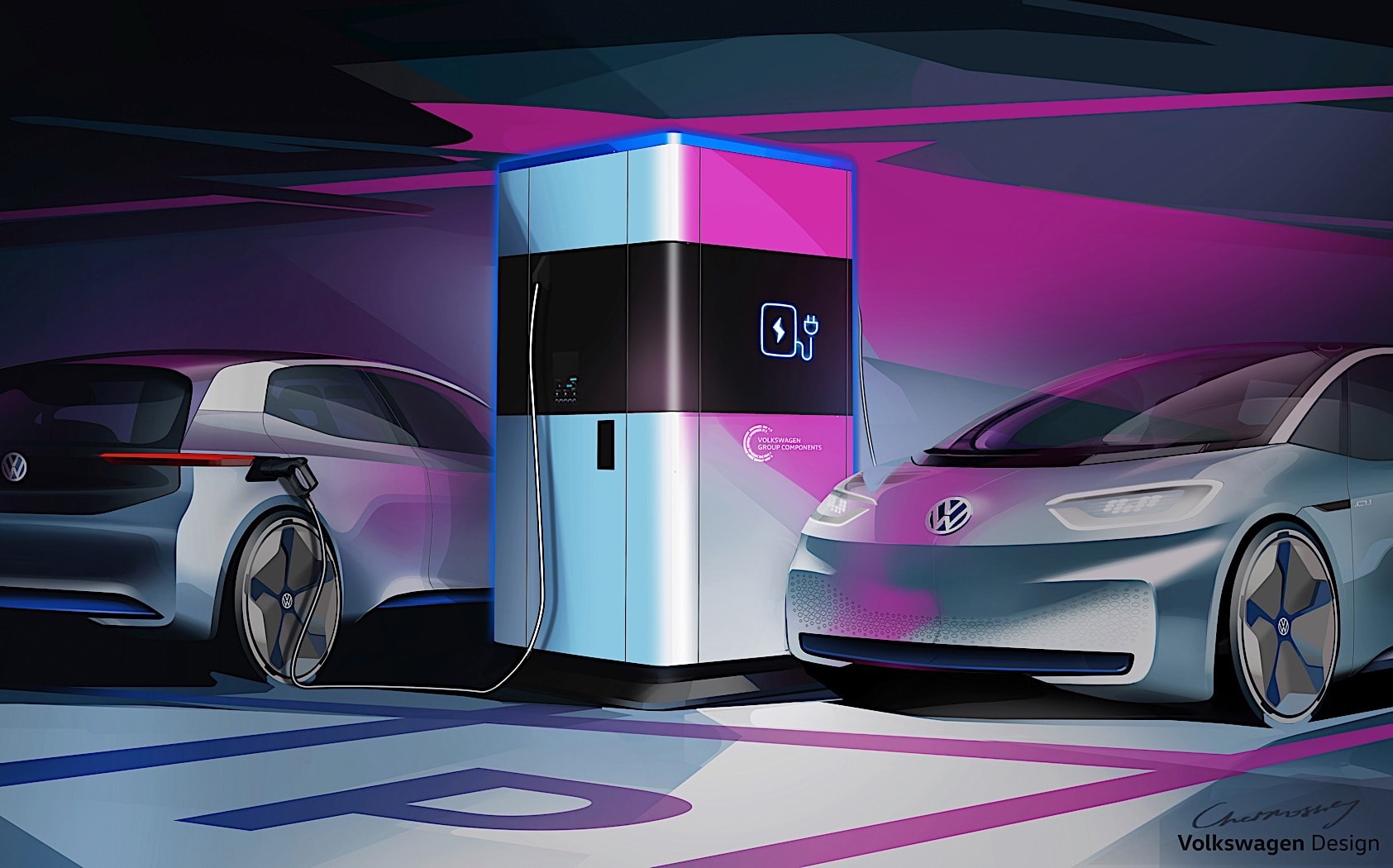 Volkswagen Previews Mobile Fast Charging Station for Electric Vehicles