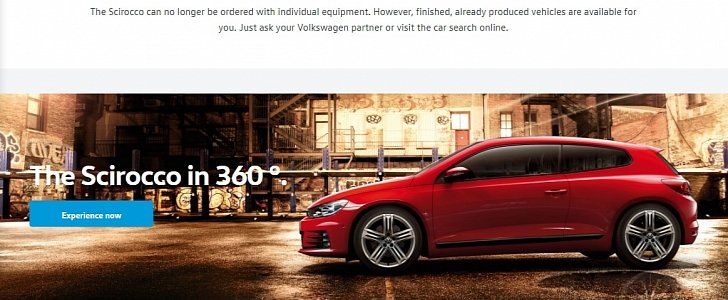 Volkswagen Scirocco end of production announcement