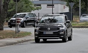 Volkswagen T-Cross Spied Almost Undisguised, Has T-Roc Stickers