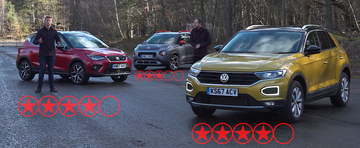 Volkswagen T-Roc Takes on SEAT Arona and Citroen C3 Aircross