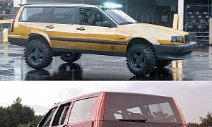 Volvo 850 Square Wagon Gets Both a Lift and a Slam in Amazing Digital Artwork