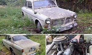 Volvo Amazon Abandoned in the Woods 30 Years Ago Roars Back to Life
