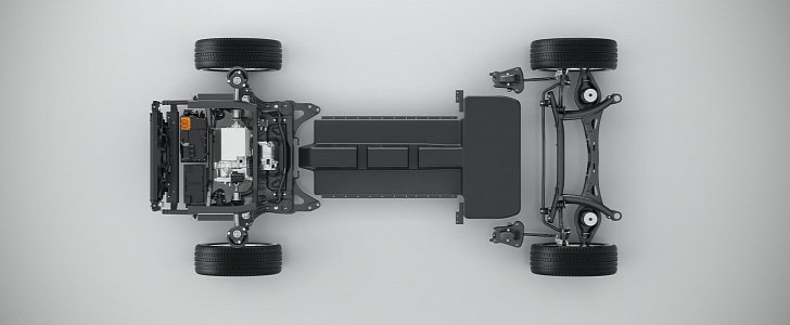 Volvo CMA-based electric vehicle chassis