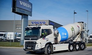 Volvo Has Delivered Its First Heavy-Duty Electric Concrete Mixer Truck