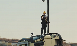 Volvo Trucks President Hangs a New FMX from a Hook for Awesome Viral Ad