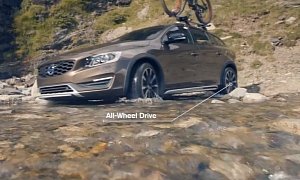 Volvo V60 Cross Country Takes on Mountain Biker, Paraglider and Ultra Runner