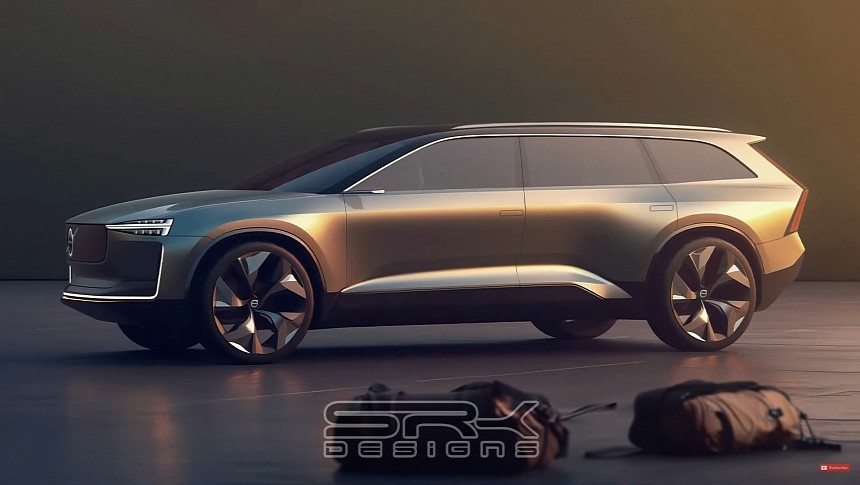 Volvo V90 Cross Country Recharge rendering by SRK Designs 