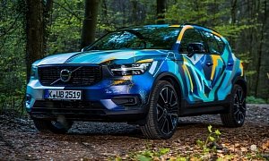Volvo XC40 Graffiti Art Car Has Paint That Reacts to Sound