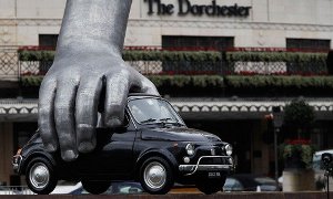 Vroom Vroom Fiat 500 Sculpture Arrives in London