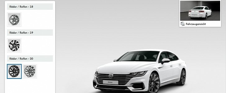 VW Arteon Configurator Launched in Germany, Available With 240 and 280 HP
