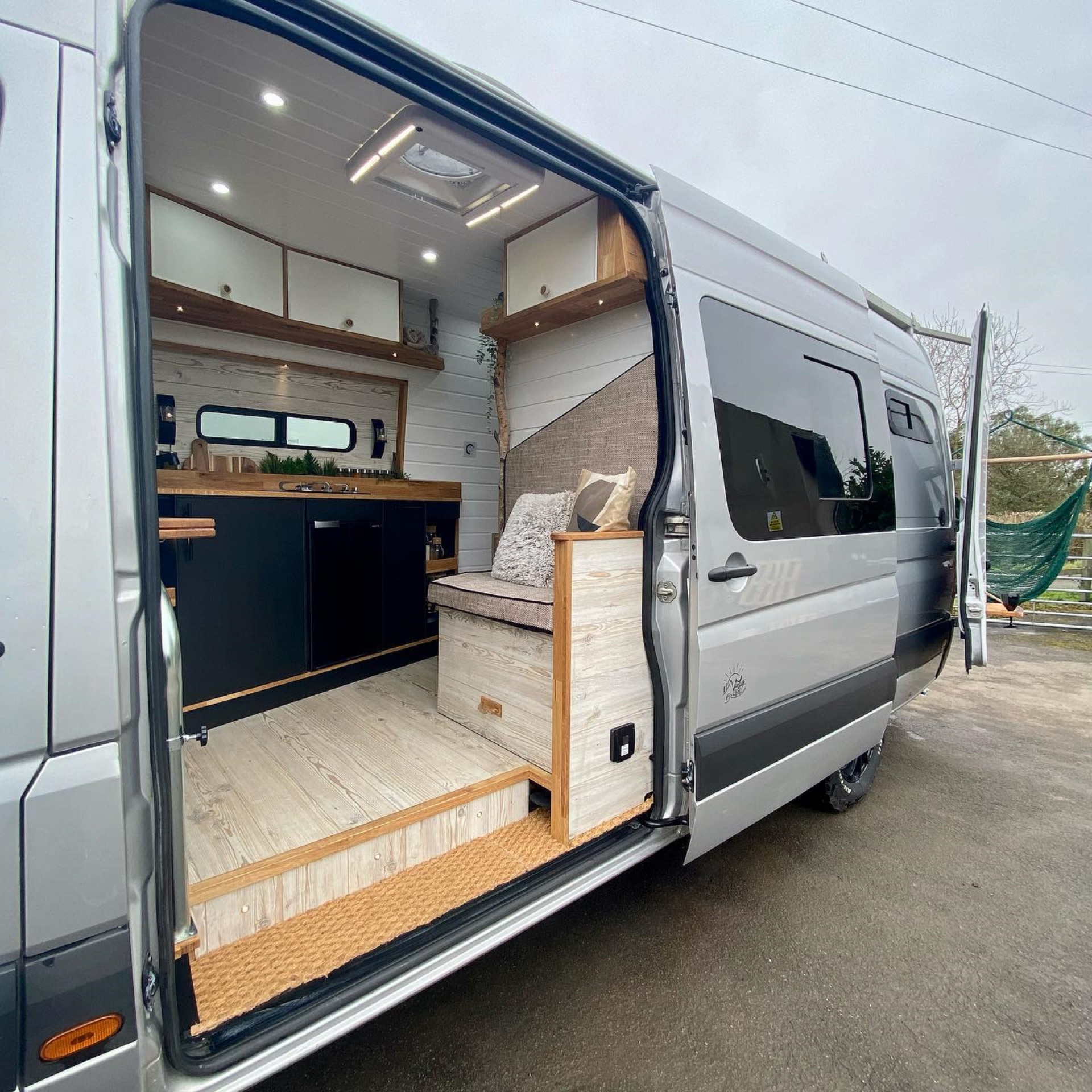 VW Crafter-Based Campervan Is a Gorgeous, Off-Grid Resort Designed