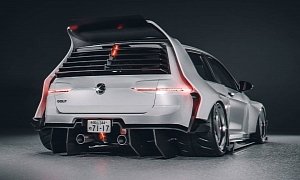 VW Golf 7 "Spoiler Alert" Widebody Looks Like the Cyberpunk Dream Hatch