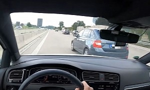 VW Golf GTI Has a Very Casual Autobahn 149 MPH Crash