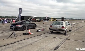 VW Golf Mk2 Restomod Drags Porsche 911 (and More), Someone Gets Thoroughly Surprised