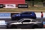 VW Golf R Big Turbo Drag Races Ford Mustang, It's Not Even Close