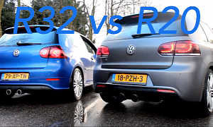 VW Golf R32 vs R20 Milltex Exhaust Battle