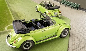 VW Heavily Modifies Two Vintage Cabriolet Beetles and Invites Wolfsburg Players to a Drive
