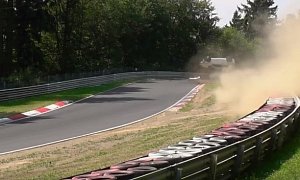 VW Scirocco R Has Extreme Nurburgring Rollover Crash, Driver Gets Herself Out