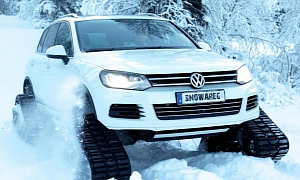 VW Snowared: What You Call a Touareg with Tracks