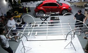 VW Teaser Beetle-Shaped Shark Cage