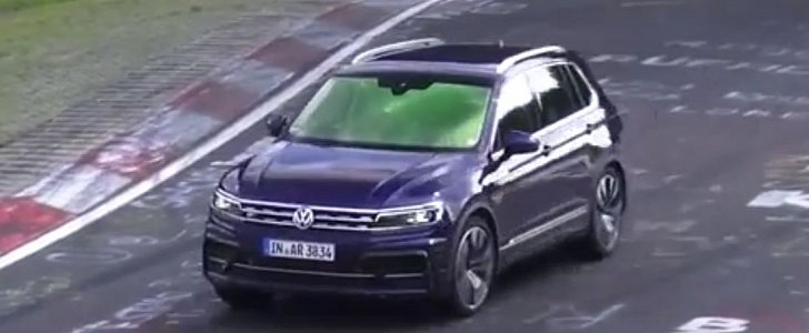 The VW Tiguan R used to be just another prototype on the Nurburgring. But upon closer inspection, this performance SUV reveals it has swapped the quad exhaust system for dual oval pipes. It sounds lik