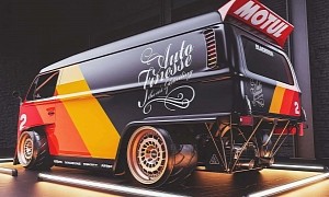 VW Type 2 Le Mans Bus Looks Like a Digital T2 Sporting the Soul of a Porsche 917