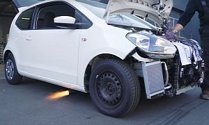 VW Up! Gets Audi TT 1.8T Engine with Flaming Exhaust, Aims for 400 HP, AWD Glory