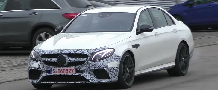 W213 E63 AMG Sedan Reveals Most of Its Muscular Design in Latest Spy Video