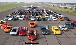 Watch 150 Supercars in a Traffic Jam