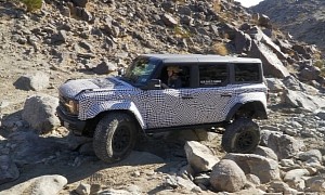 Watch 2022 Ford Bronco Raptors Tackle Cali's Johnson Valley Like Off-Road Pros