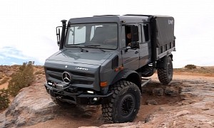 Watch $385k Mercedes-Benz Unimog Truck Breeze Through Moab's Hell Revenge