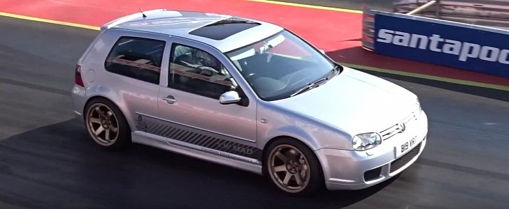 Watch a 550 HP Golf R32 Accelerate Like a Bat out of Hell - Video