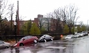 Watch a Baltimore Landslide Swallow Cars Whole