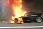 Watch a Burning Jaguar F-Type Explode on the Autobahn