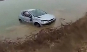 Watch a Car Perform a Forced Landing into the Water