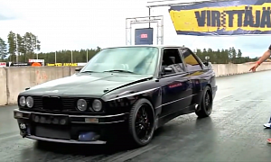 Watch a Confused BMW E30 M3 with 1,192 HP Spit Fire