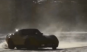 Watch a Corvette Stingray Spin on Ice