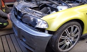 Watch a Crashed E46 BMW M3 Get Fixed by a Russian Mechanic