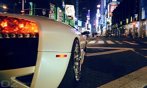 Watch a Custom Lamborghini Murcielago Play in Times Square, NY