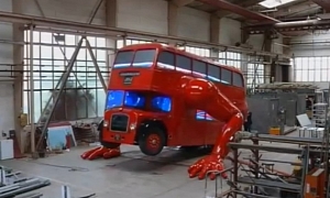 Watch a Double-Decker Bus do Push Ups!