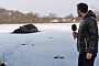Watch a Fake VW Touareg Falling Through Ice on Live TV