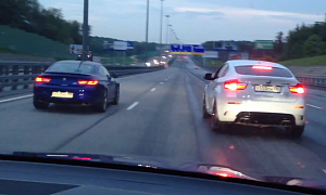 Fire Spitting X6 M Races a BMW M6 at 5 in the Morning
