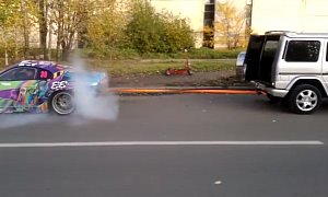 Watch a G-Class Fight a Toyota Supra in The Tug of War