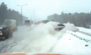 Watch a Highway Pileup Take Place in Real Time