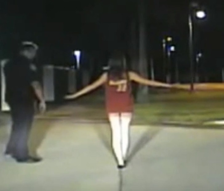 Hot Girl Performs Field Sobriety Test Without Pants