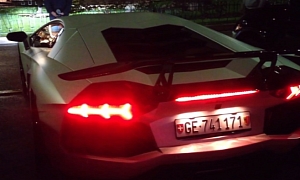Watch a Lamborghini Aventador Parking Fail Leave Marks