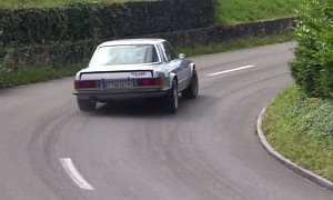 Watch a Mercedes 500 SLC by Vaeth Gracefully Tear up a Hillclimb