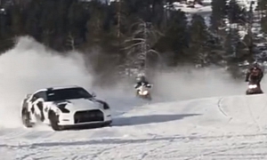 Watch a Nissan GT-R Climb a Ski Slope